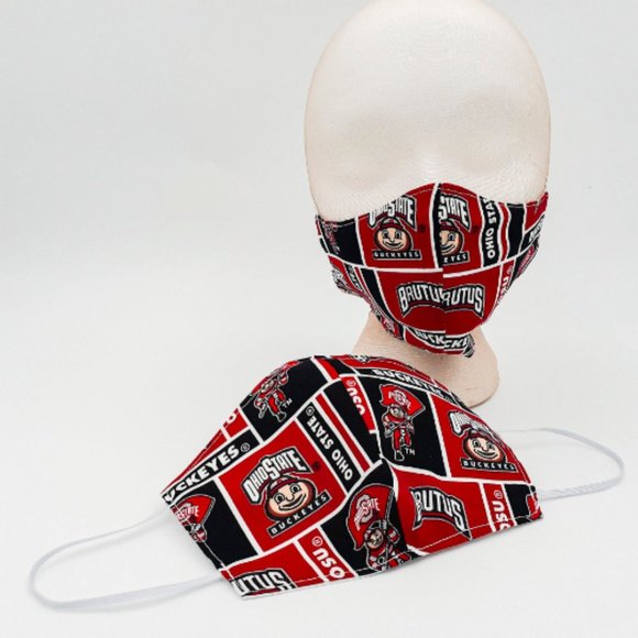 Ohio State Form-Fitted Cotton Face Mask - Picture 2 of 4